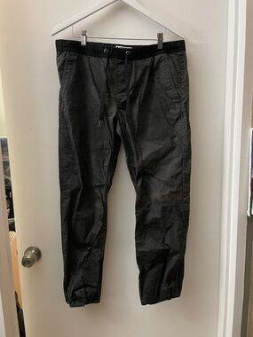 Express Men's Black Pinstripe Jogger Pants